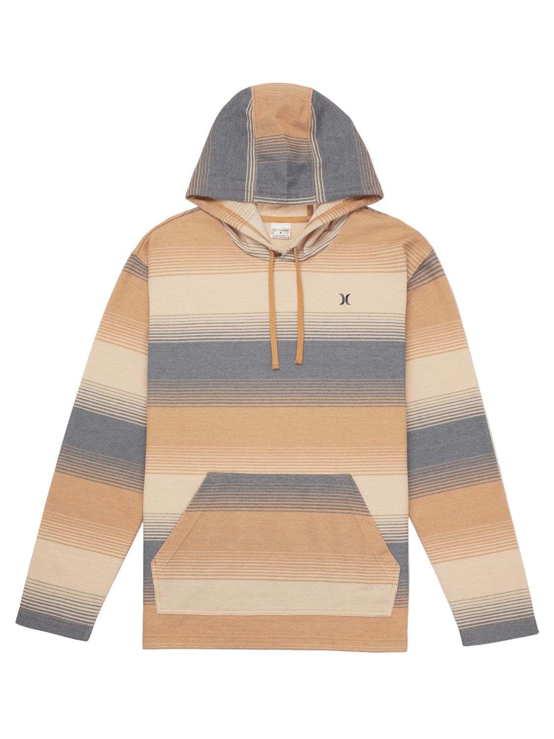 Hoodie with striped pattern on a white background