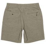 Green shorts with a visible brand logo on a white background