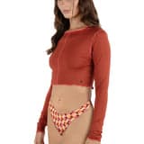 Solid Crop Long Sleeve Rashguard