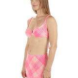 Ombre Plaid Mini Skirt