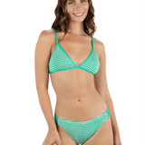 Crimp Stripe Side Tab Cheeky Bikini Bottom