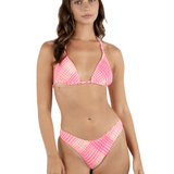 Ombre Plaid Cheeky Scoop Bikini Bottom