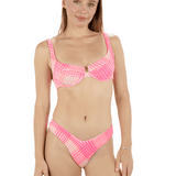 Ombre Plaid V Front Skimpy Bikini Bottom