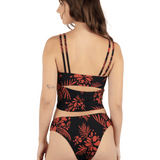 Hidden Tropical Banded Moderate Bikini Bottom