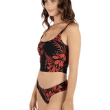 Hidden Tropical Banded Moderate Bikini Bottom