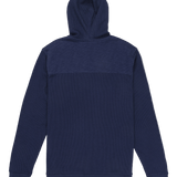 Navy blue hoodie on a white background