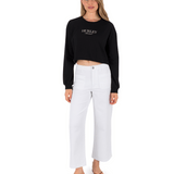 Floreal Long Sleeve Crop T-Shirt