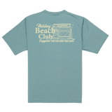 Teal t-shirt with 'Hurley Beach Club' graphic on a white background