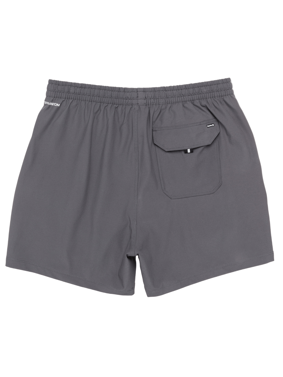 Gray shorts with a pocket on a white background