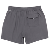 Gray shorts with a pocket on a white background