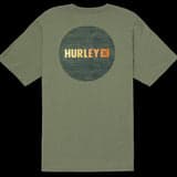 Green t-shirt with Hurley logo on the back against a white background