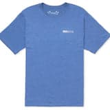 Blue t-shirt with Hurley logo on a white background