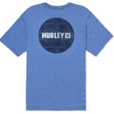 Blue t-shirt with Hurley logo on a white background