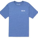 Blue t-shirt with Hurley logo on a white background