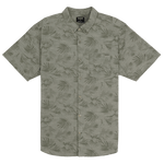 Green patterned shirt on a white background