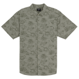 Green patterned shirt on a white background