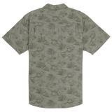 Green patterned shirt on a white background