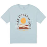 Light blue t-shirt with 'Hurley International' graphic on a white background