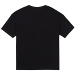 Black t-shirt on a white background