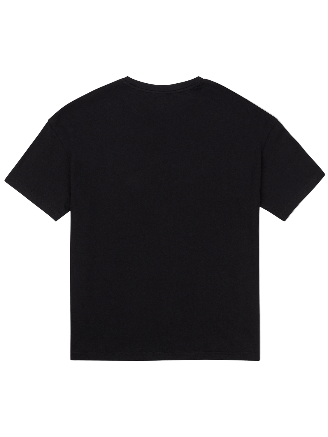 Black t-shirt on a white background