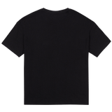 Black t-shirt on a white background