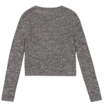Gray textured sweater on a white background