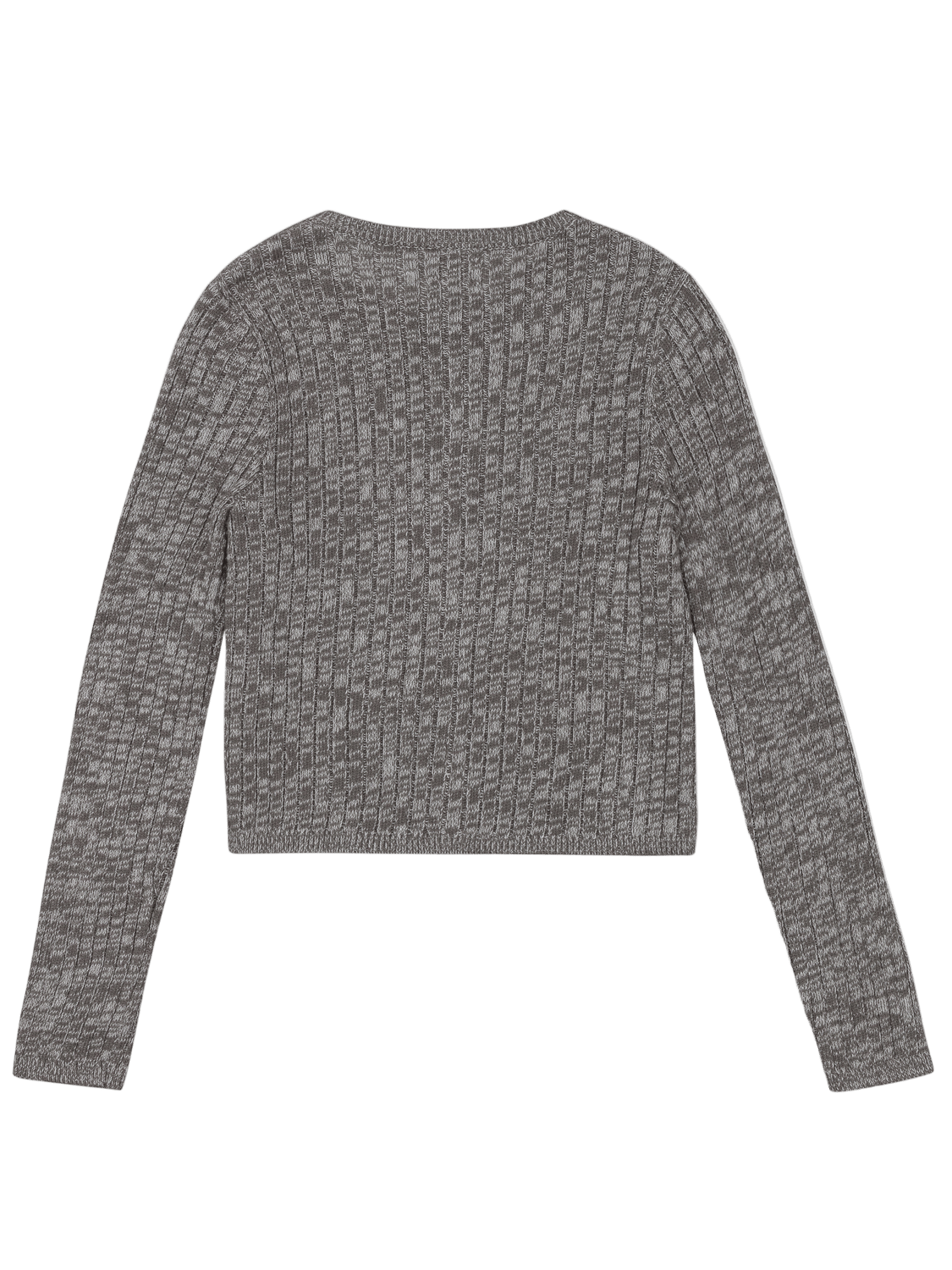 Gray textured sweater on a white background