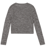 Gray textured sweater on a white background
