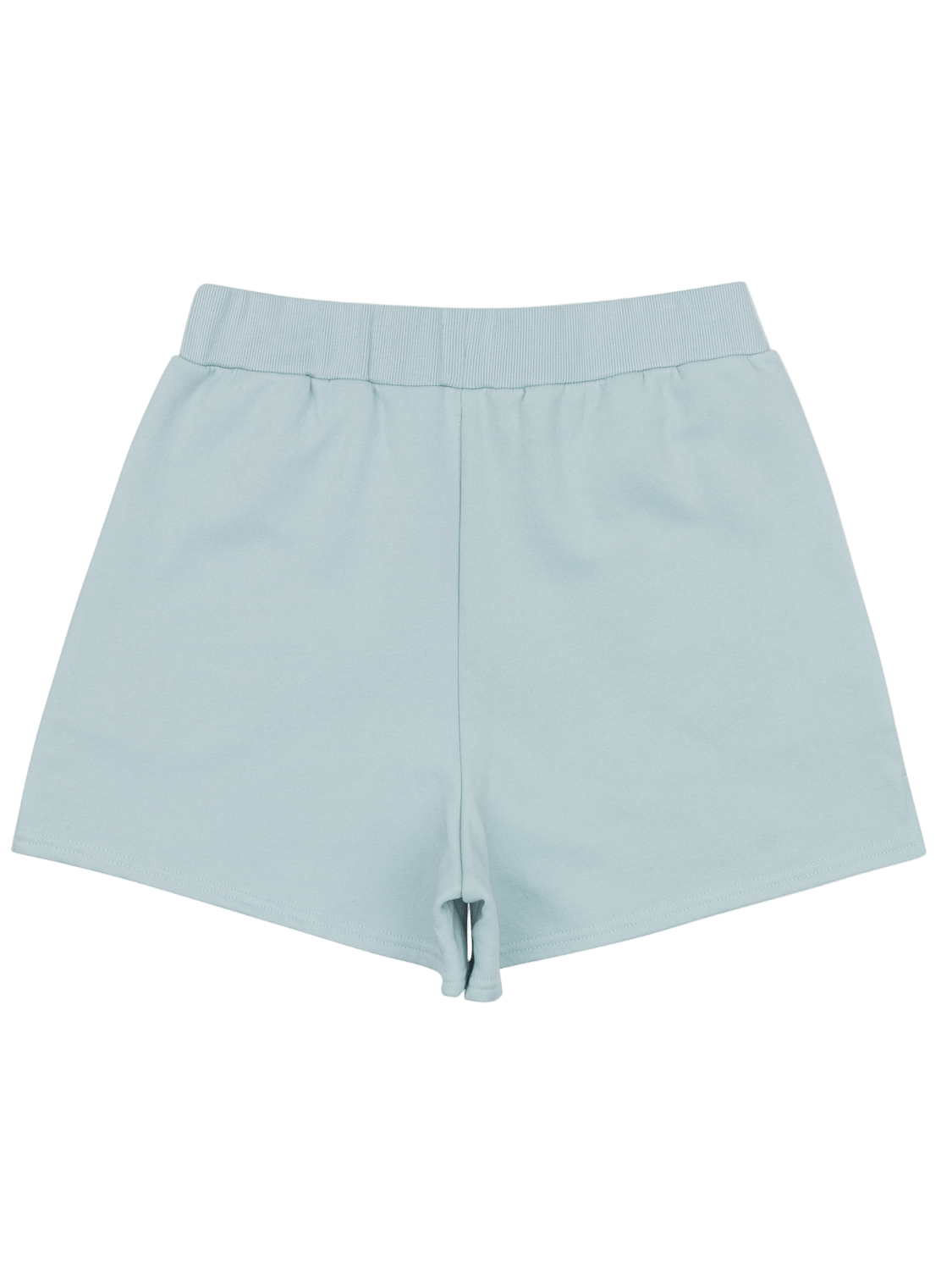 Light blue shorts on a white background