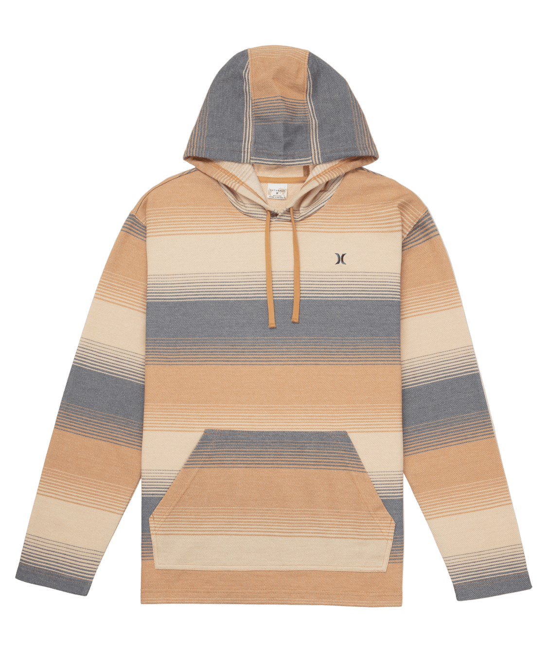 Hoodie with striped pattern on a white background