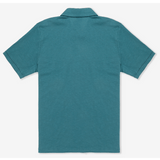 Printed Stripe Slub Polo Short Sleeve