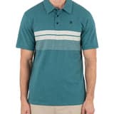 Printed Stripe Slub Polo Short Sleeve