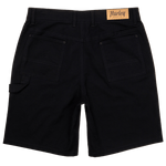 Black shorts with a Hurley label on a white background
