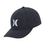 Black cap with a logo on a white background