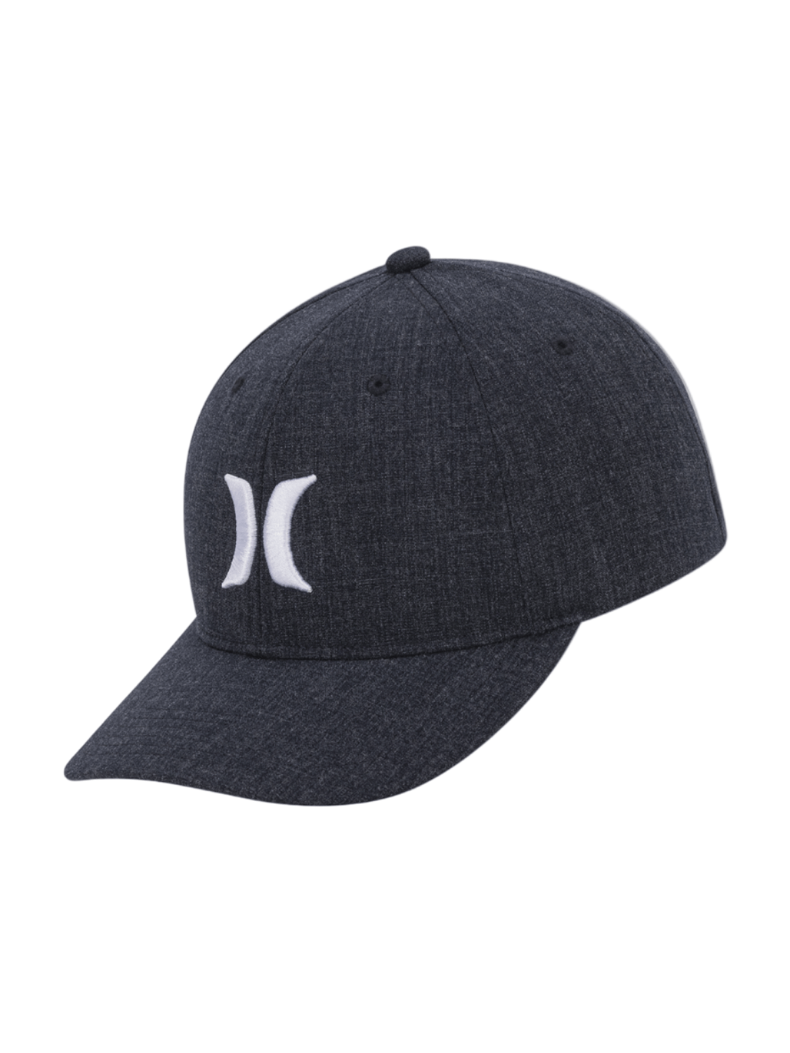 Black cap with a logo on a white background