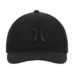 Black cap with Hurley logo on a white background