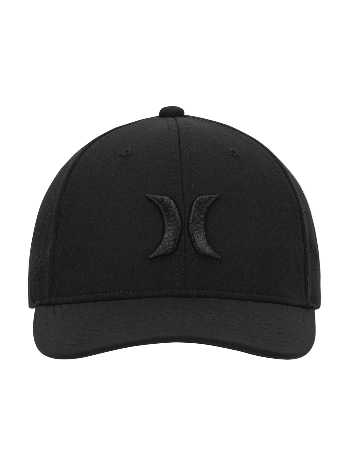 Black cap with Hurley logo on a white background