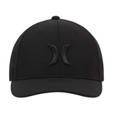 Black cap with Hurley logo on a white background