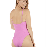 New Wave Jacquard Twist Front Cheeky One Piece Swimsuit