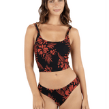 Hidden Tropical Banded Moderate Bikini Bottom