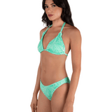 Daisy Burst Knot Triangle Top