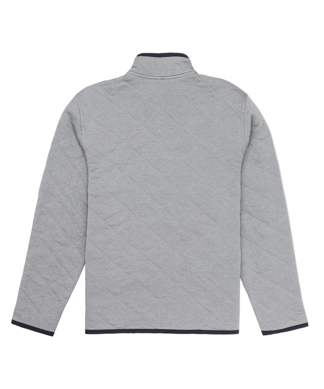 Gray quilted jacket on a white background