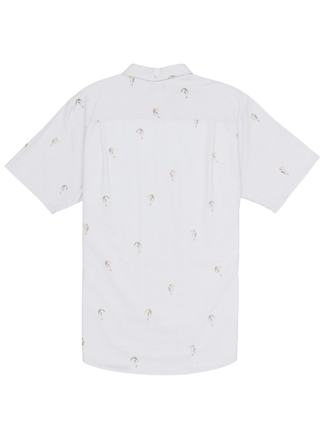 White shirt with pattern on a white background