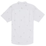 White shirt with pattern on a white background